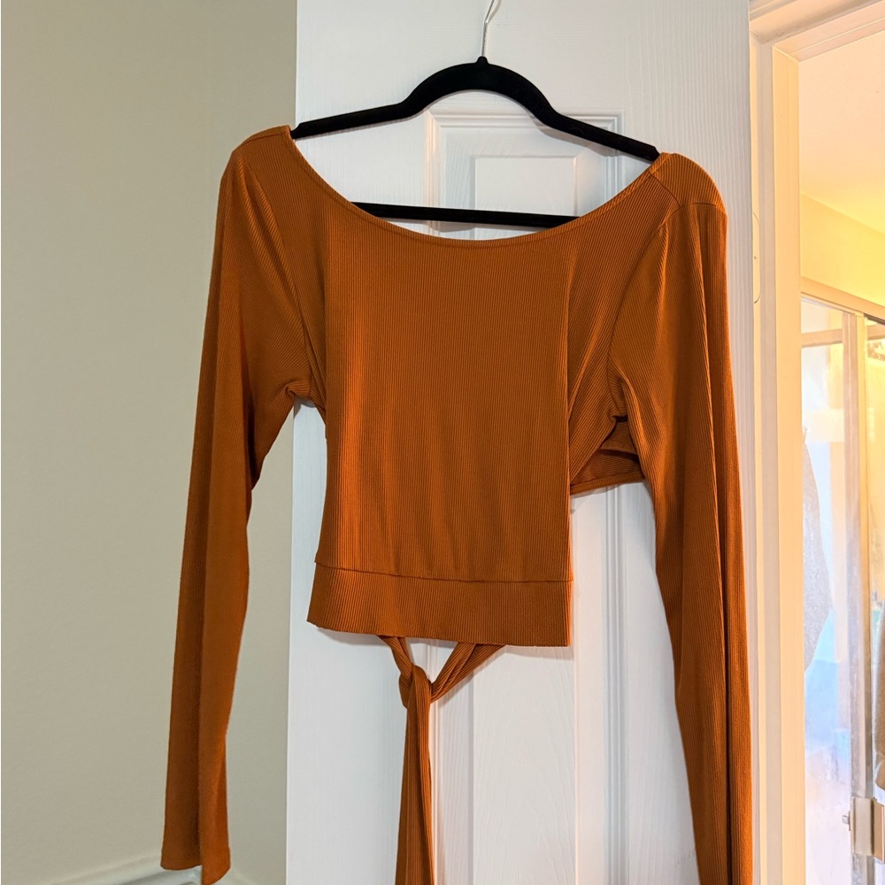 ILLA ILLA Rust Long Sleeve Crop Top